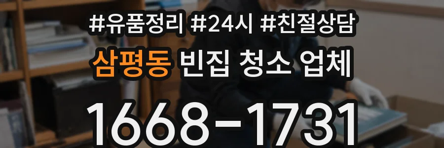 삼평동 빈집 청소 업체