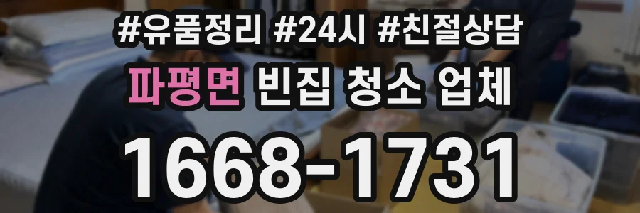 파평면 빈집 청소 업체