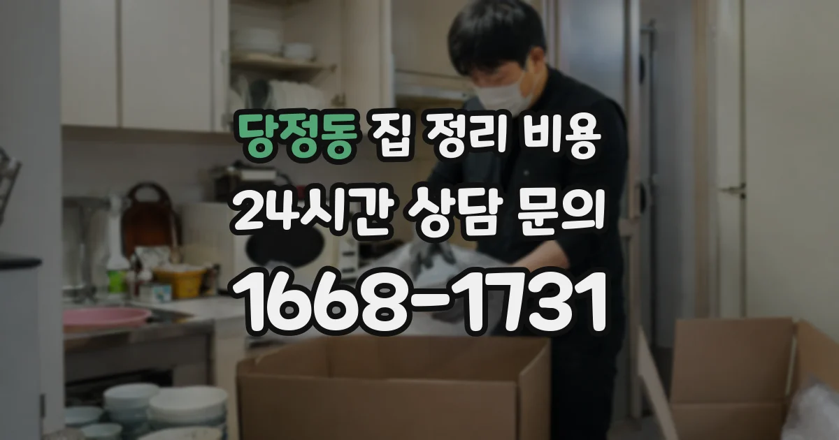 당정동 집 정리 비용