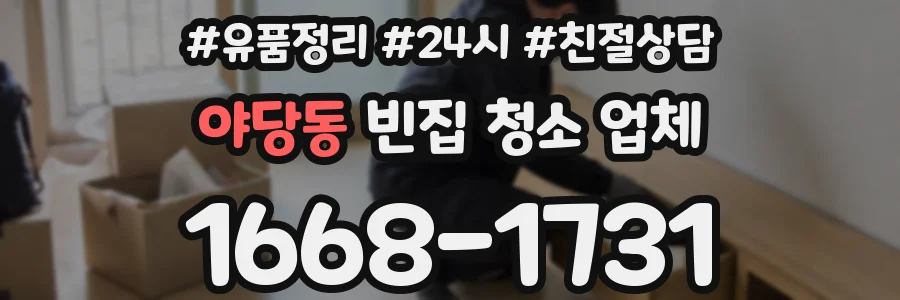 야당동 빈집 청소 업체