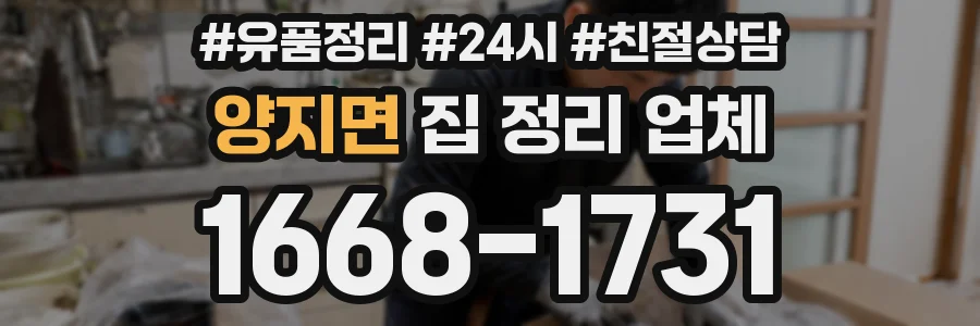 양지면 집 정리 업체