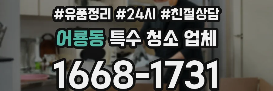 어룡동 특수 청소 업체