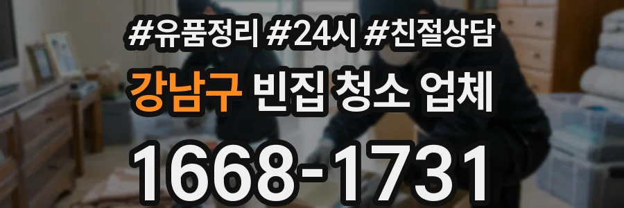 강남구 빈집 청소 업체