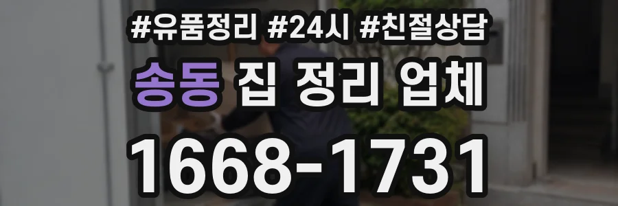 송동 집 정리 업체