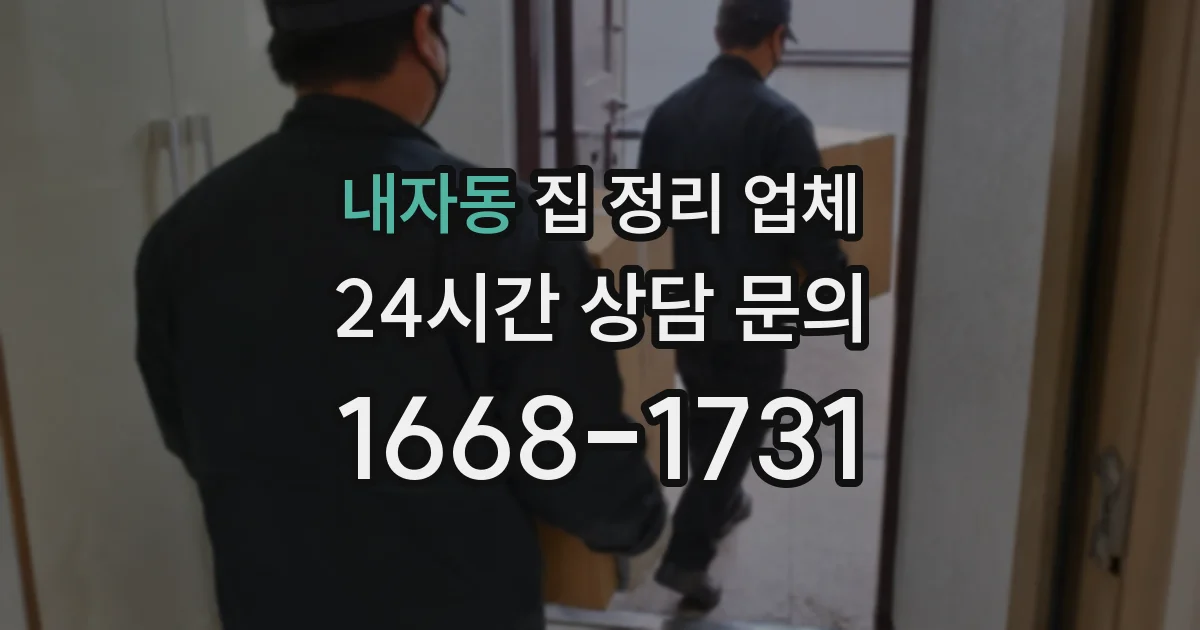 내자동 집 정리 업체