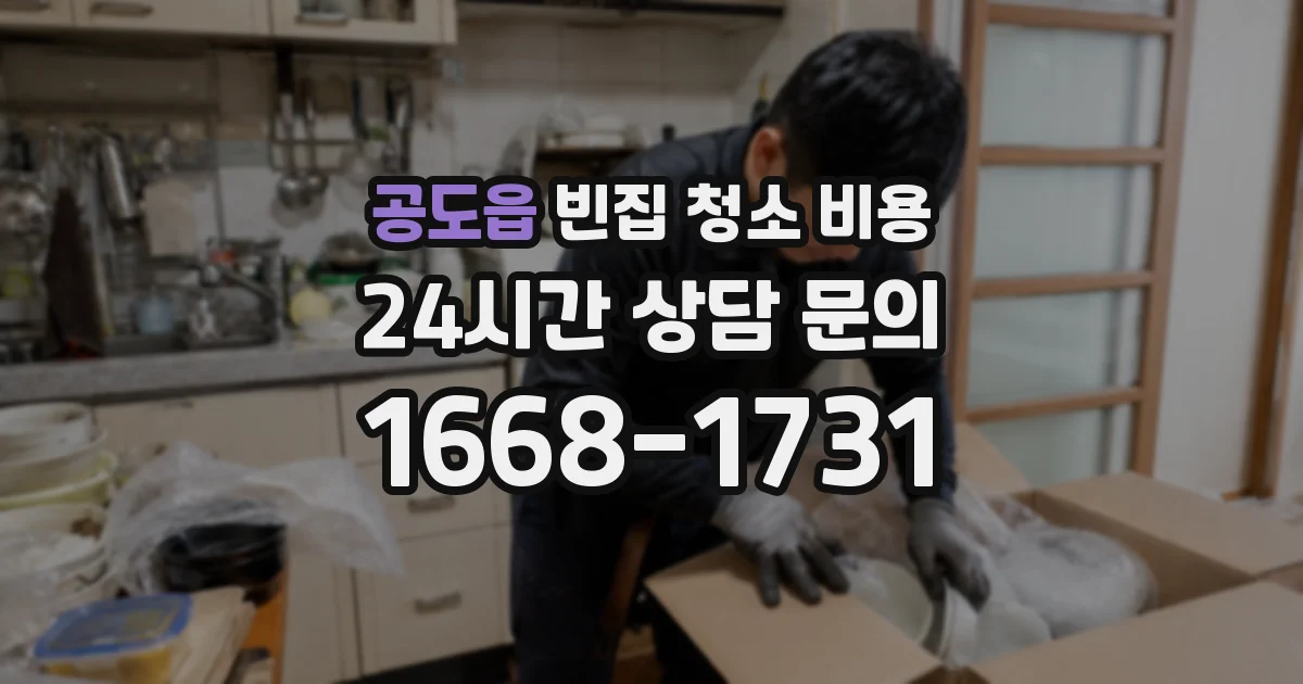 공도읍 빈집 청소 비용