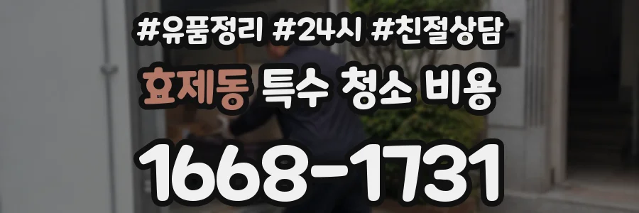 효제동 특수 청소 비용