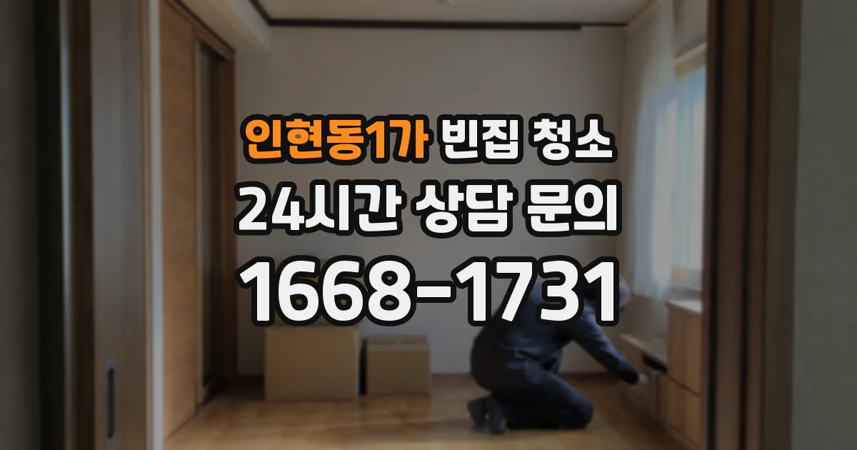 인현동1가 빈집 청소