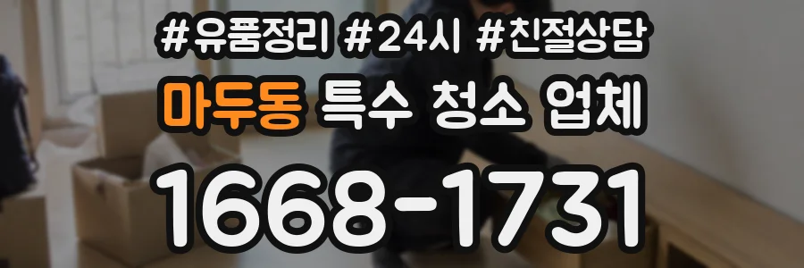 마두동 특수 청소 업체