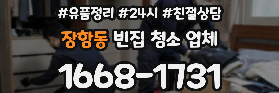 장항동 빈집 청소 업체