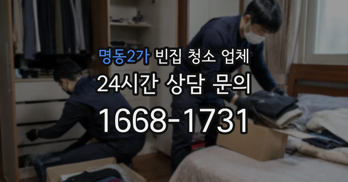 명동2가 빈집 청소 업체