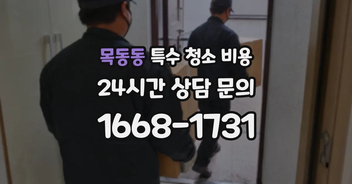 목동동 특수 청소 비용
