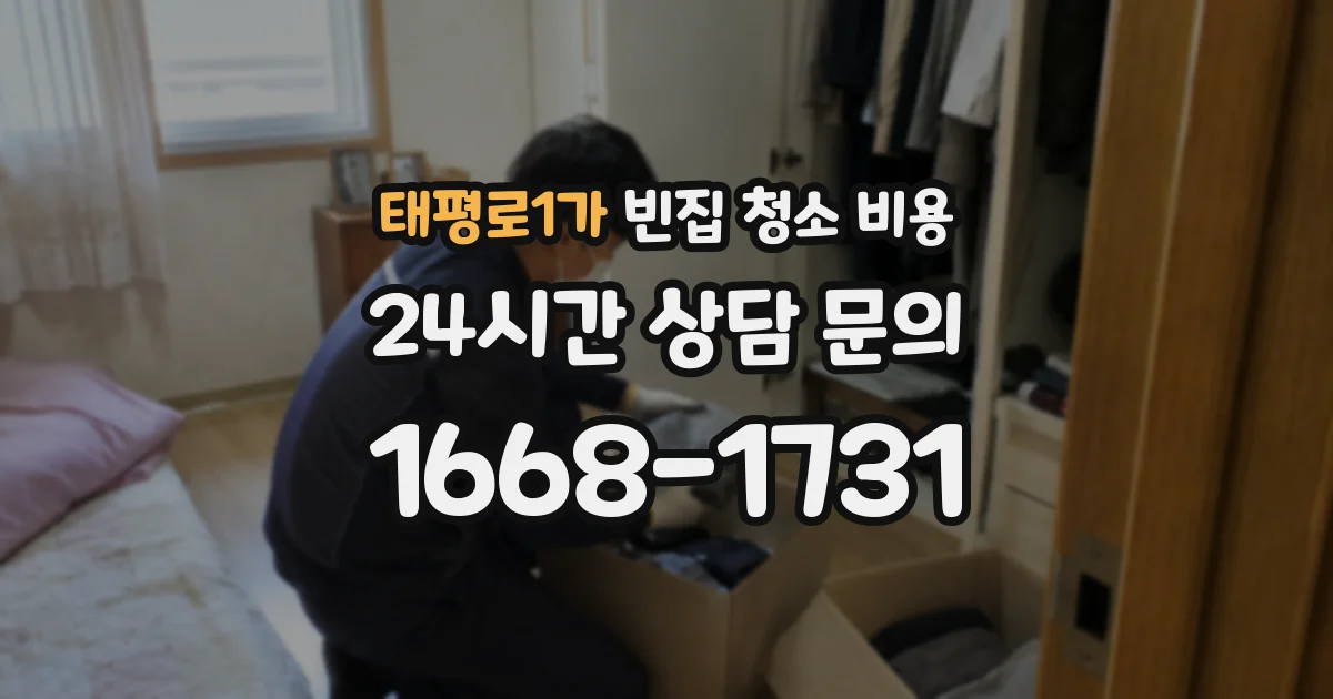 태평로1가 빈집 청소 비용