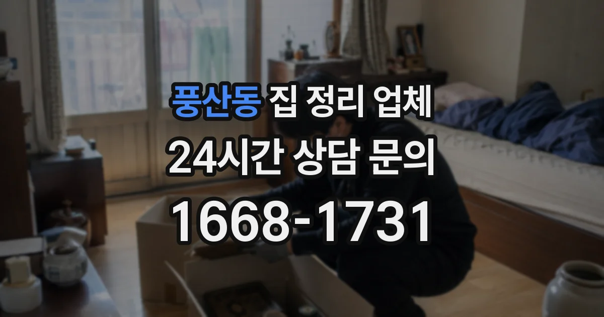 풍산동 집 정리 업체