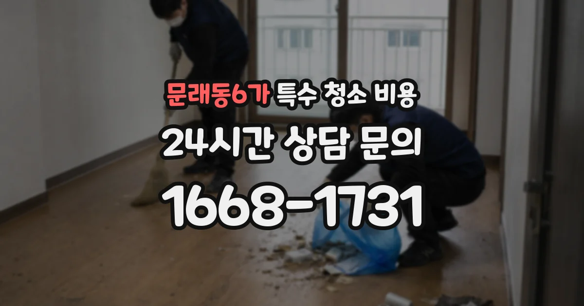 문래동6가 특수 청소 비용