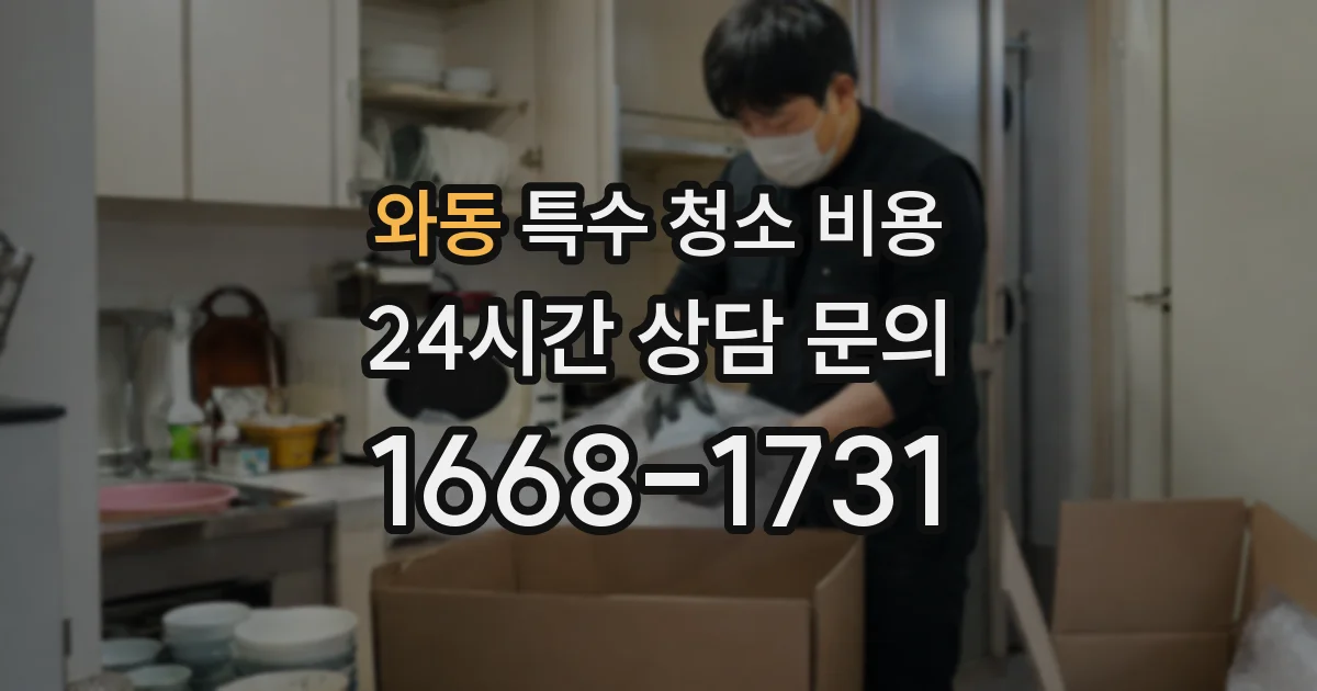 와동 특수 청소 비용