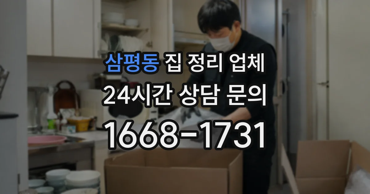 삼평동 집 정리 업체