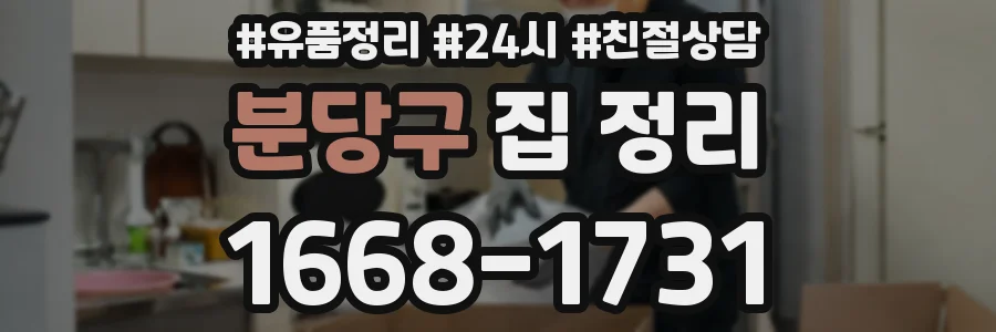 분당구 집 정리