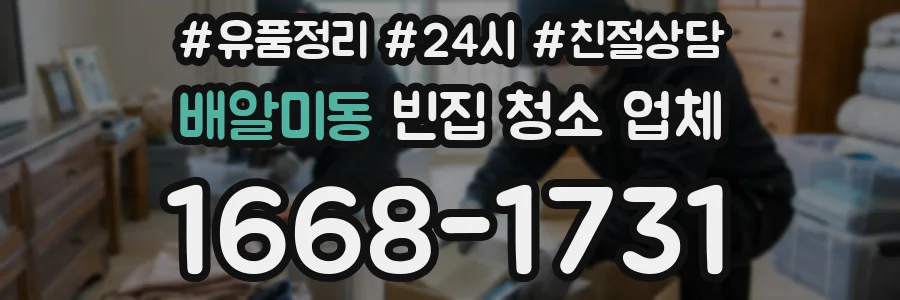 배알미동 빈집 청소 업체