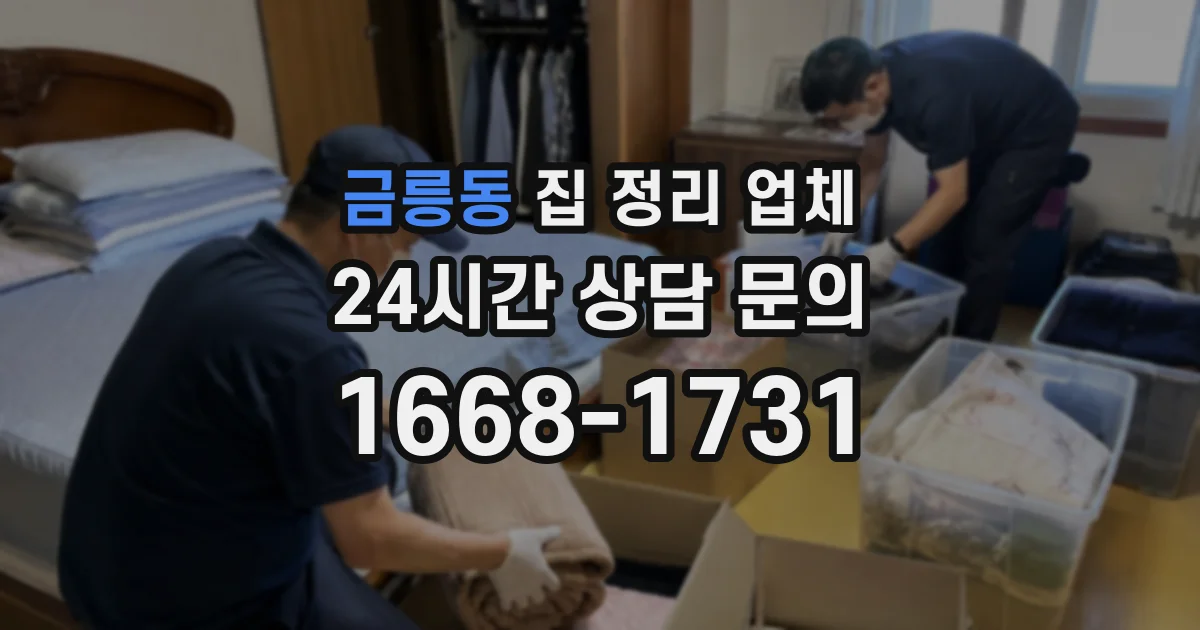 금릉동 집 정리 업체