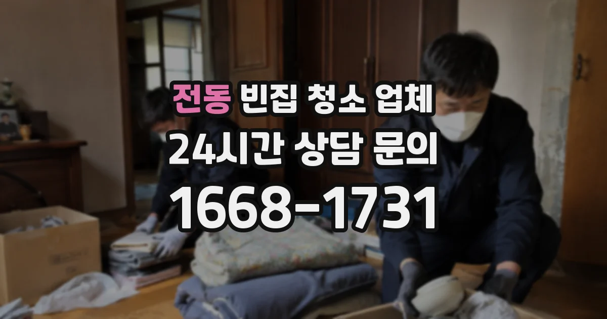 전동 빈집 청소 업체