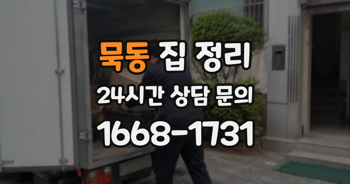묵동 집 정리