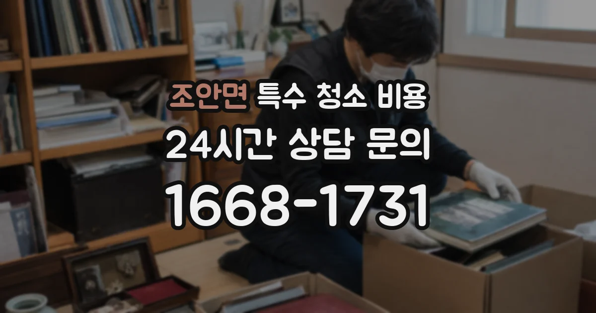 조안면 특수 청소 비용
