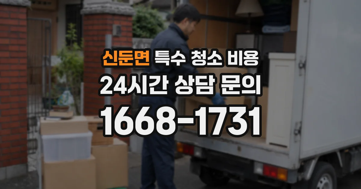 신둔면 특수 청소 비용