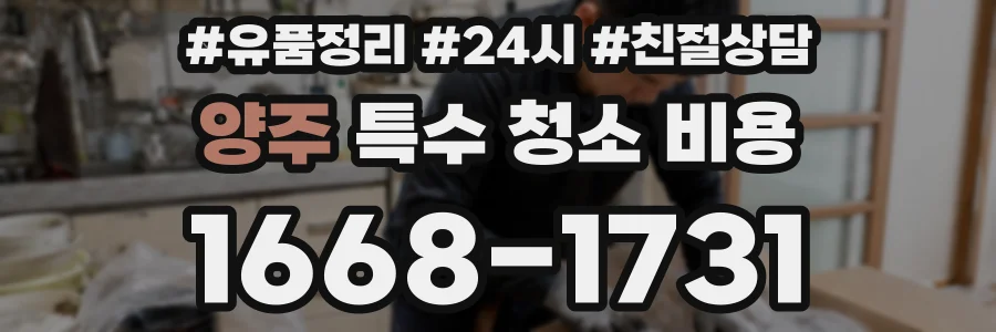 양주 특수 청소 비용