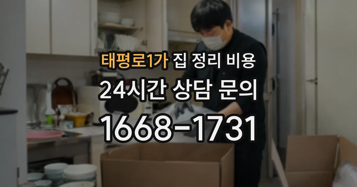태평로1가 집 정리 비용