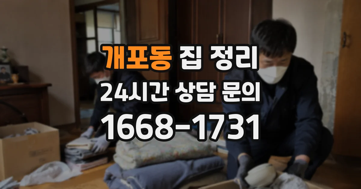 개포동 집 정리