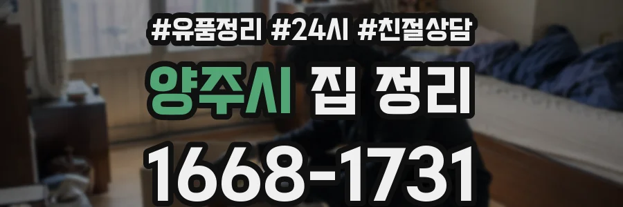 양주시 집 정리