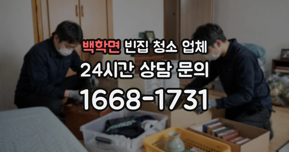 백학면 빈집 청소 업체