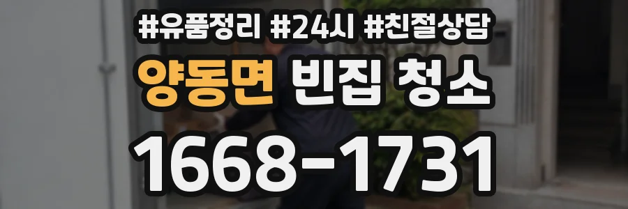 양동면 빈집 청소