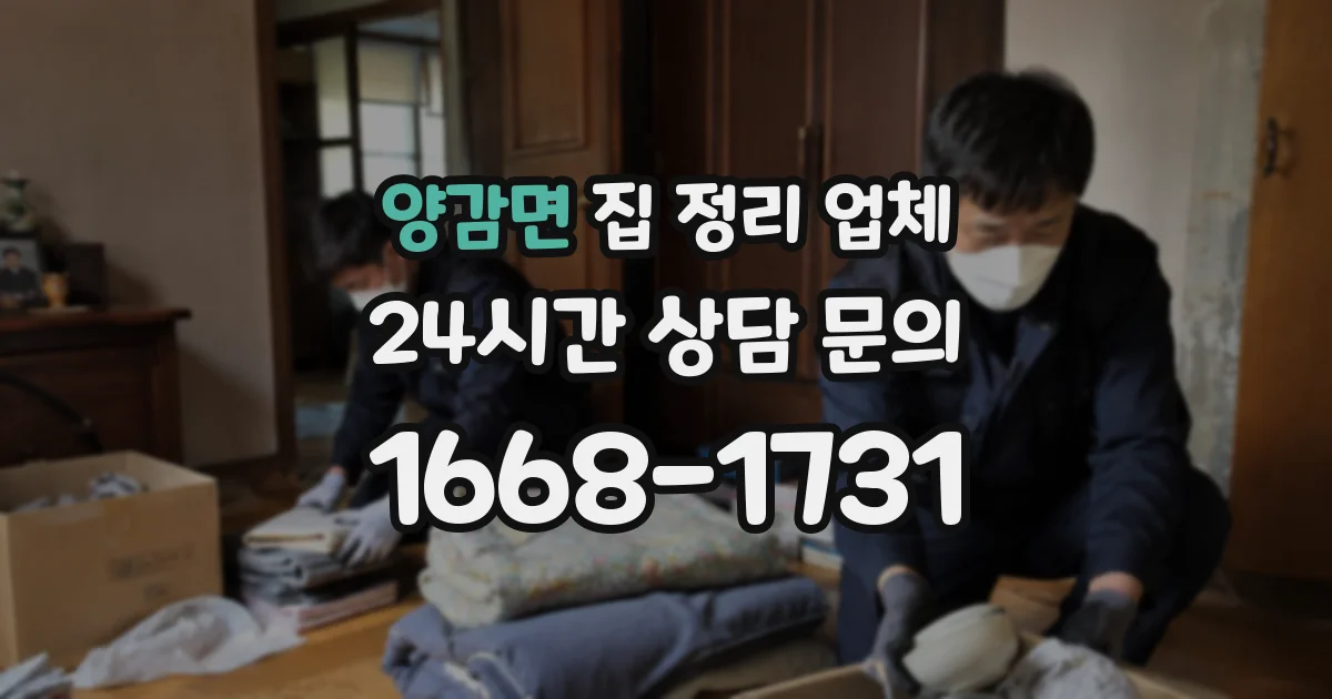 양감면 집 정리 업체