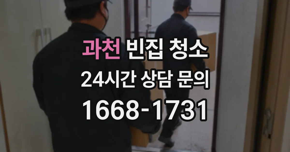 과천 빈집 청소