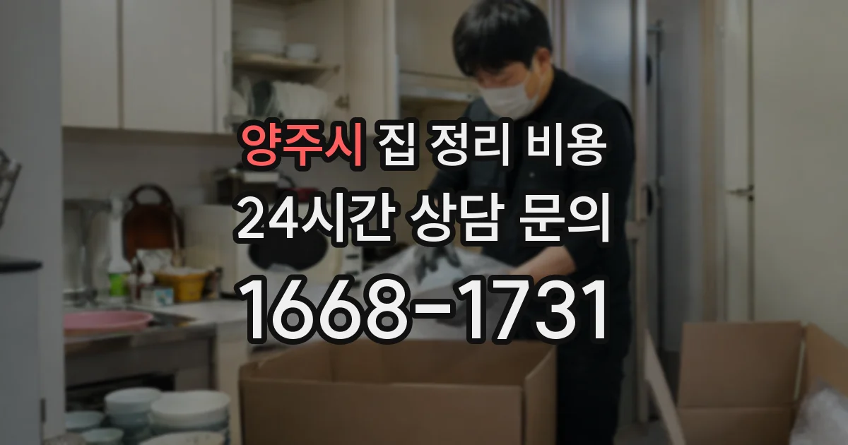 양주시 집 정리 비용