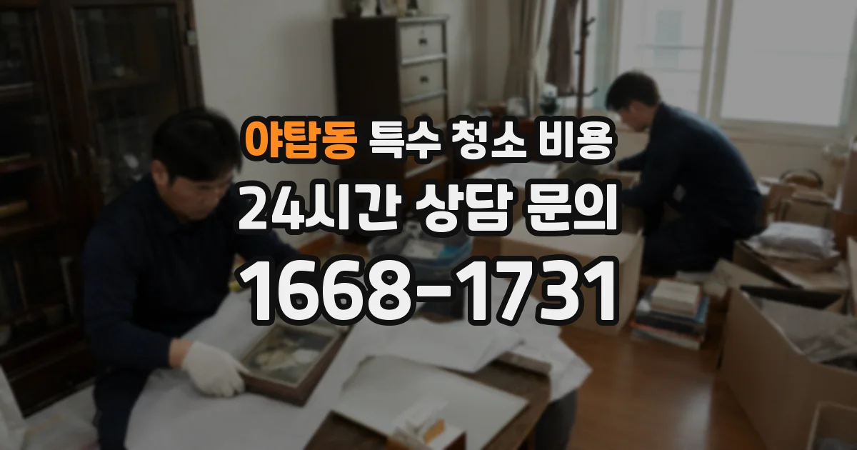 야탑동 특수 청소 비용