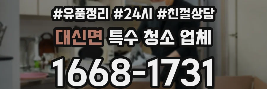 대신면 특수 청소 업체