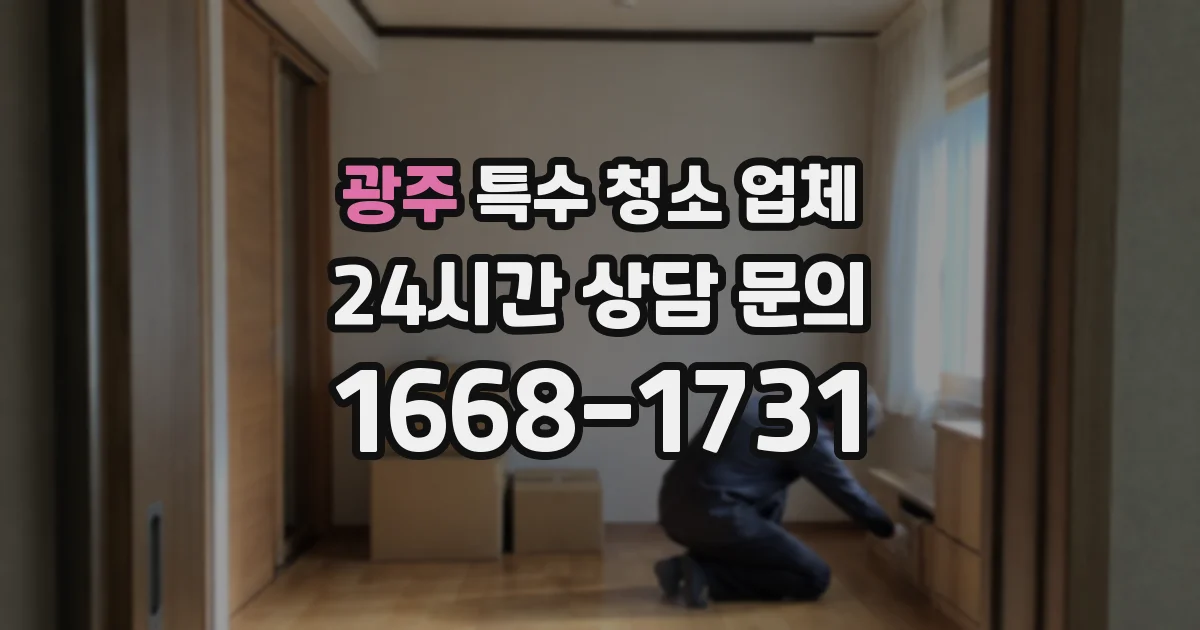광주 특수 청소 업체