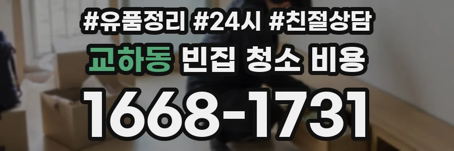 교하동 빈집 청소 비용