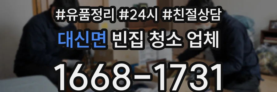 대신면 빈집 청소 업체