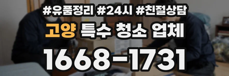 고양 특수 청소 업체