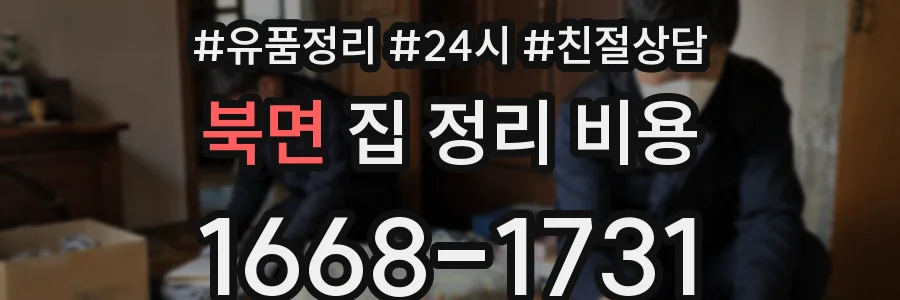 북면 집 정리 비용