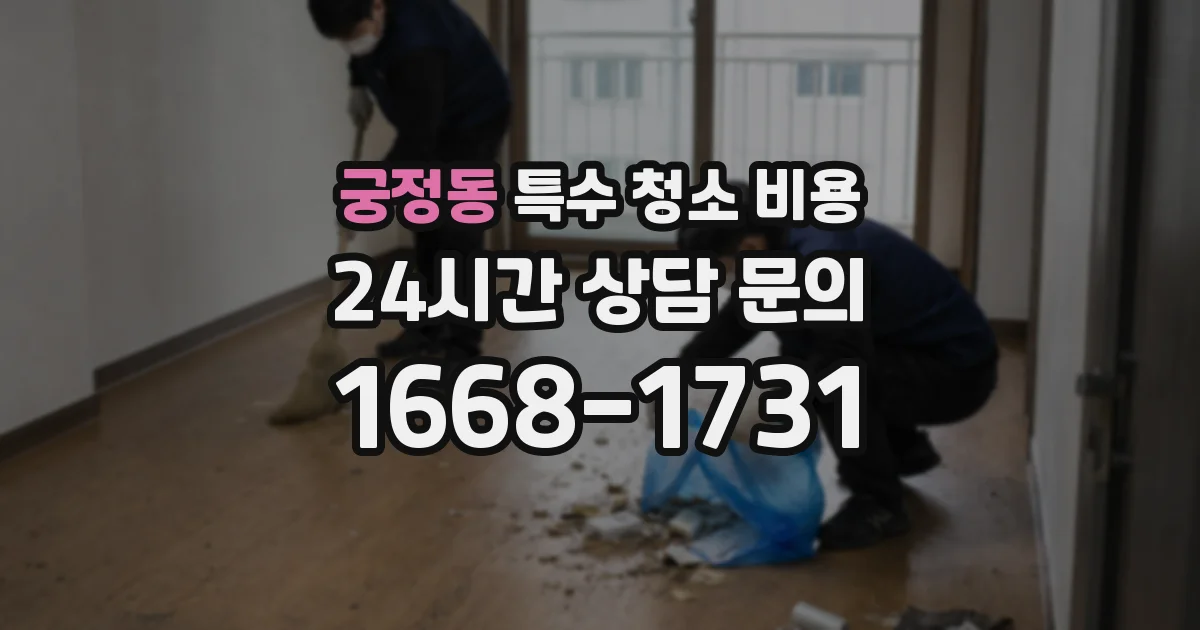 궁정동 특수 청소 비용