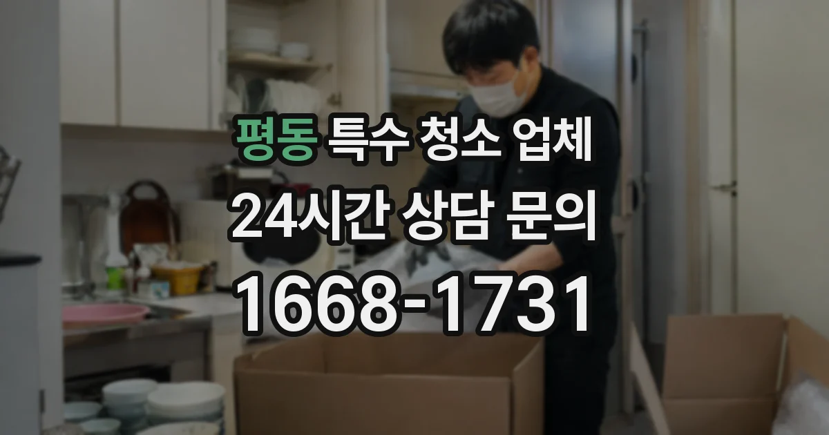 평동 특수 청소 업체