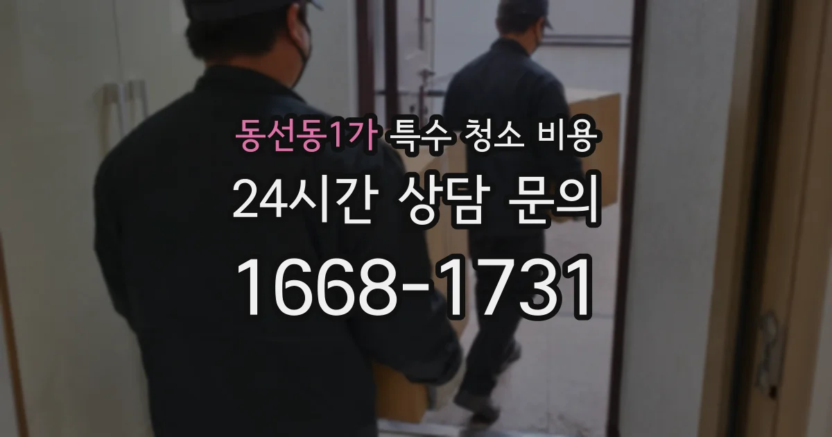 동선동1가 특수 청소 비용