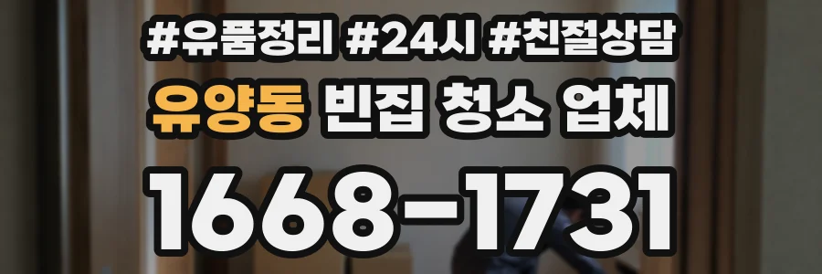 유양동 빈집 청소 업체