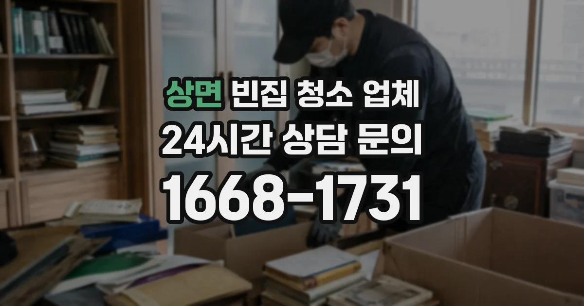 상면 빈집 청소 업체