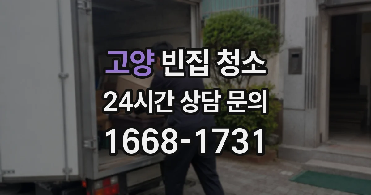 고양 빈집 청소